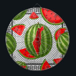 Watermelon Palestine Map Slice Dartboard<br><div class="desc">The watermelon is a symbol of Palestinians' public expression in protests and artworks,  representing the struggle against the Israeli occupation of the Palestinian territories. Original Vector Illustration Copyright BluedarkArt.</div>