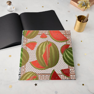 Watermelon Palestine Map Slice Guest Book