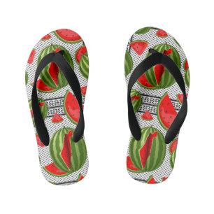Watermelon Palestine Map Slice Kid's Jandals