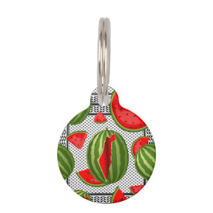 Watermelon Palestine Map Slice Pet Tag