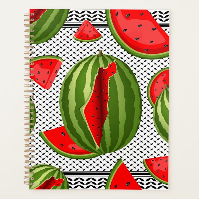 Watermelon Palestine Map Slice Planner (Front)