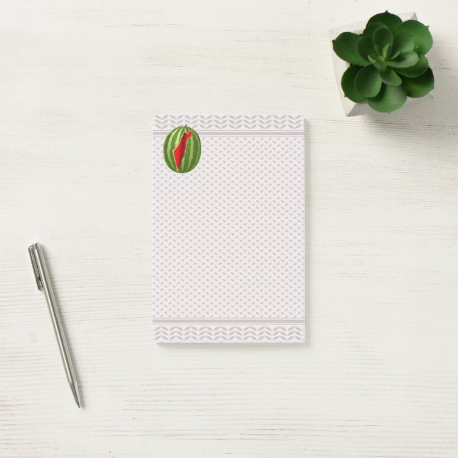 Watermelon Palestine Map Slice Post-it Notes (Office)