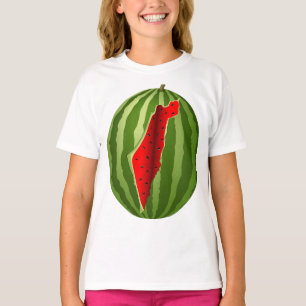 Watermelon Palestine Map Slice T-Shirt