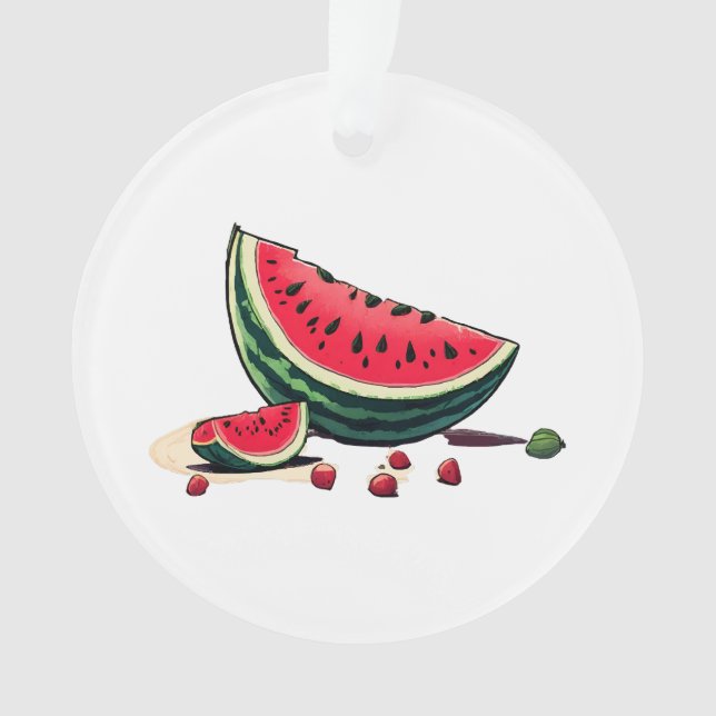 Watermelon Palestine Ornament (Front)