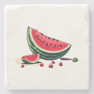 Watermelon Palestine Stone Coaster