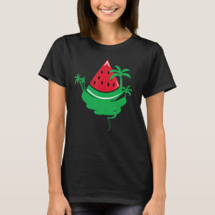 Watermelon Palm Beach Melon Summer Tropical Fruit T-Shirt