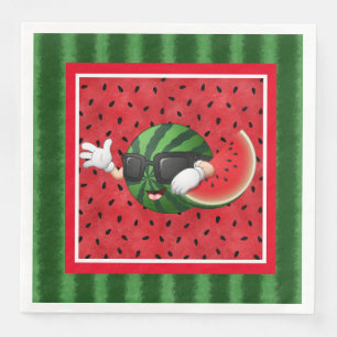 Watermelon paper dinner napkins