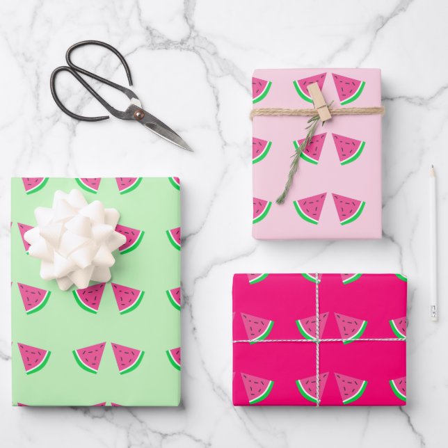 Watermelon Party Wrapping Paper Sheet (Front)