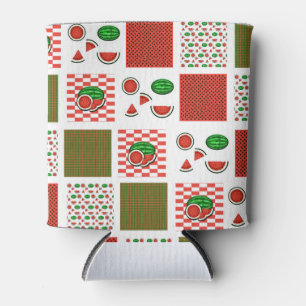 Watermelon Patchwork Can Cooler