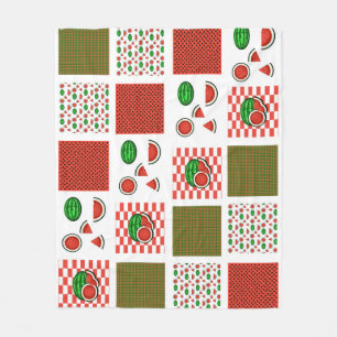Watermelon Patchwork Fleece Blanket