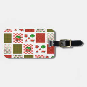 Watermelon Patchwork Luggage Tag
