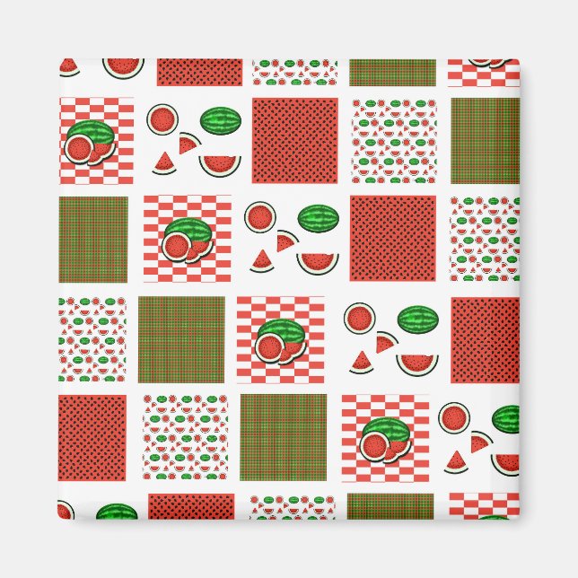 Watermelon Patchwork Magnet (Front)