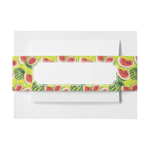 Watermelon Pattern 2 Invitation Belly Band