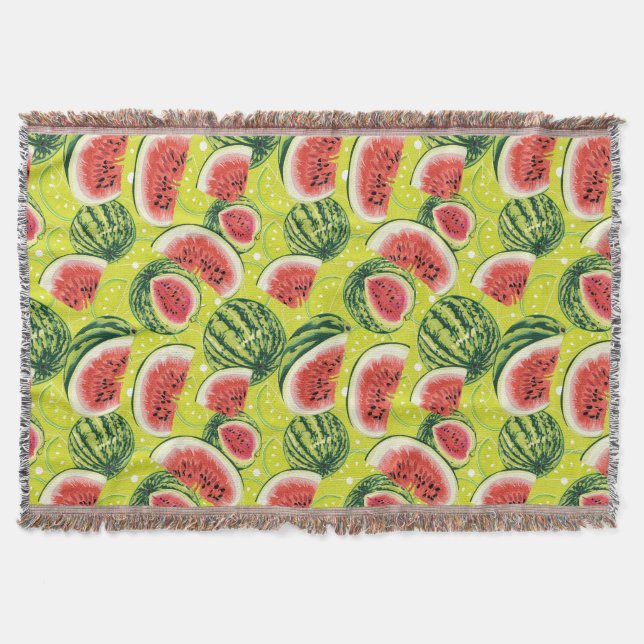 Watermelon Pattern 2 Throw Blanket (Front)