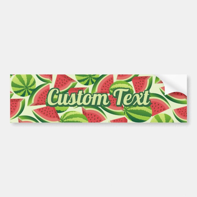 Watermelon Pattern Bumper Sticker (Front)