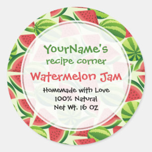 Watermelon Pattern Classic Round Sticker