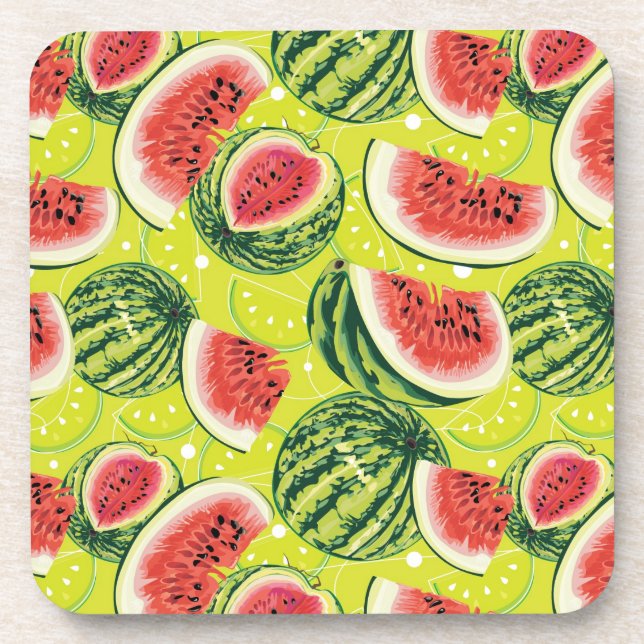 Watermelon Pattern Coaster (Front)