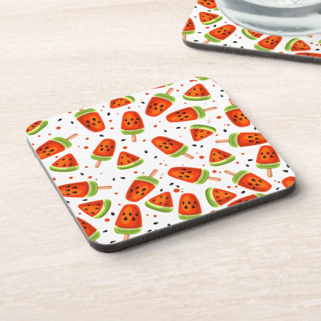 Watermelon pattern coaster (Left Side)