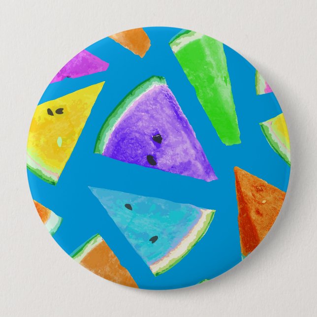 Watermelon Pattern Creation 10 Cm Round Badge (Front)
