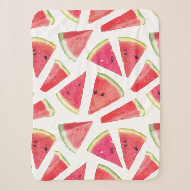Watermelon Pattern Creation 2 Sherpa Blanket (Front)