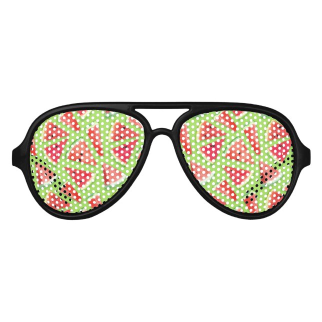 Watermelon Pattern Creation 3 Aviator Sunglasses (Front)
