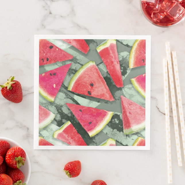 Watermelon Pattern Creation 4 Napkin (Insitu)
