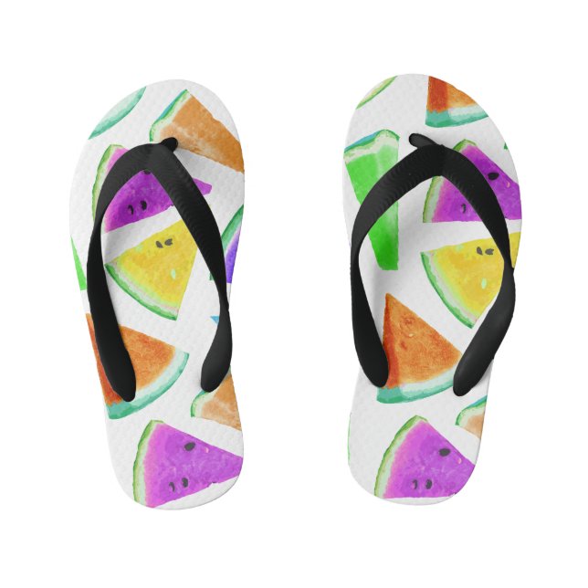 Watermelon Pattern Creation 6 Kid's Jandals (Footbed)