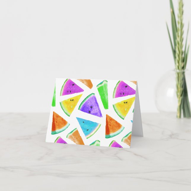 Watermelon Pattern Creation 6 Thank You Card (Front)