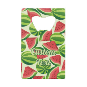 Watermelon Pattern Credit Card Bottle Opener