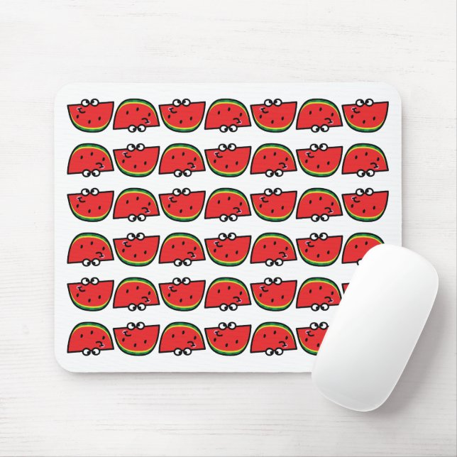 Watermelon Pattern Design | Colourful Fruit Summer Mouse Pad (With Mouse)