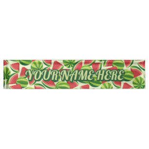 Watermelon Pattern Name Plate