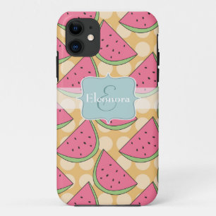 Watermelon Pattern, Orange Polka Dots Case-Mate iPhone Case