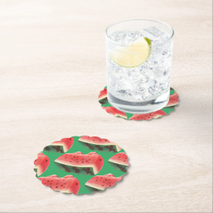 Watermelon Pattern Paper Coaster