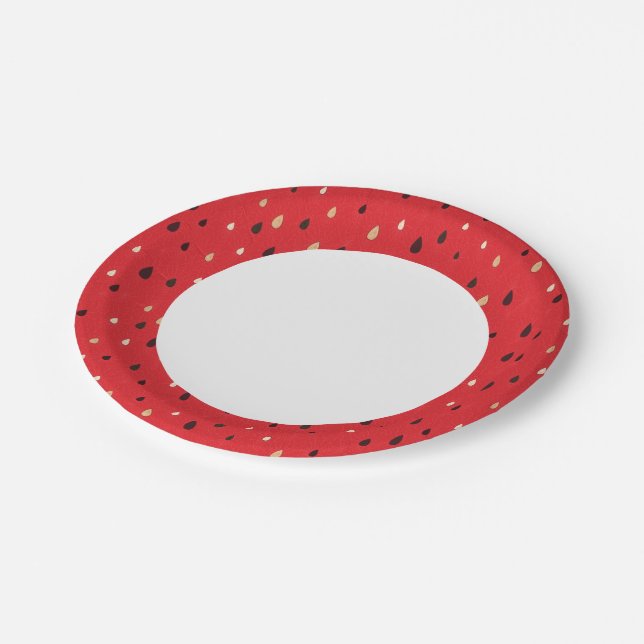 Watermelon Pattern Paper Plate (Angled)