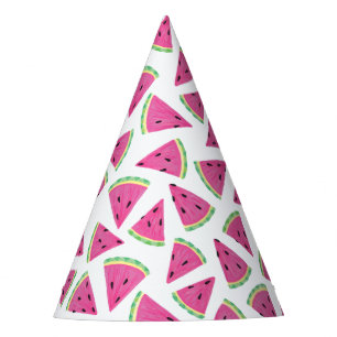 Watermelon pattern party hat