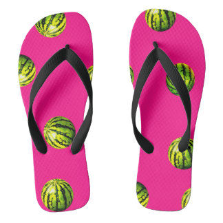 watermelon pattern pink jandals