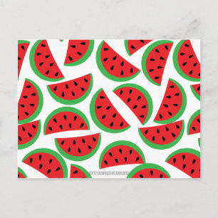 Watermelon pattern postcard