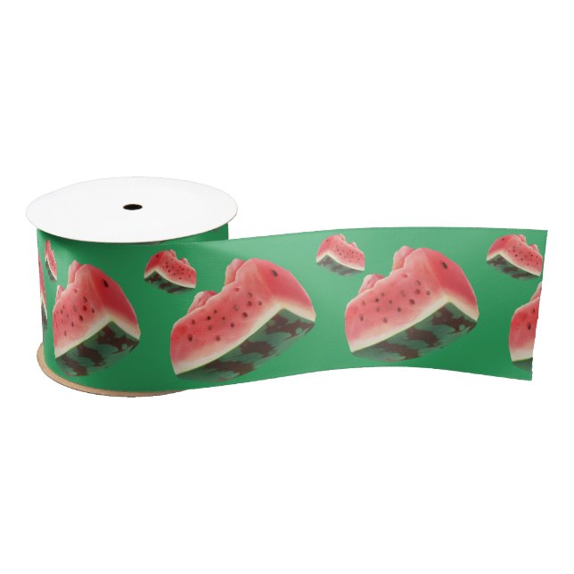 Watermelon Pattern Satin Ribbon (Spool)