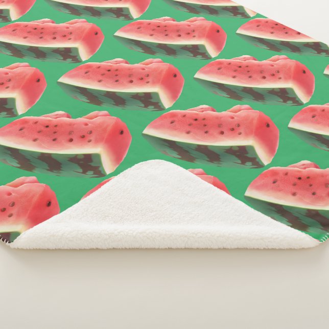 Watermelon Pattern Sherpa Blanket (3/4)