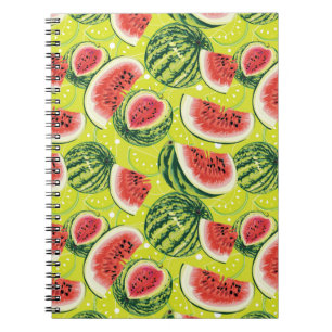 Watermelon Pattern Spiral Notebook