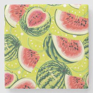 Watermelon Pattern Stone Coaster