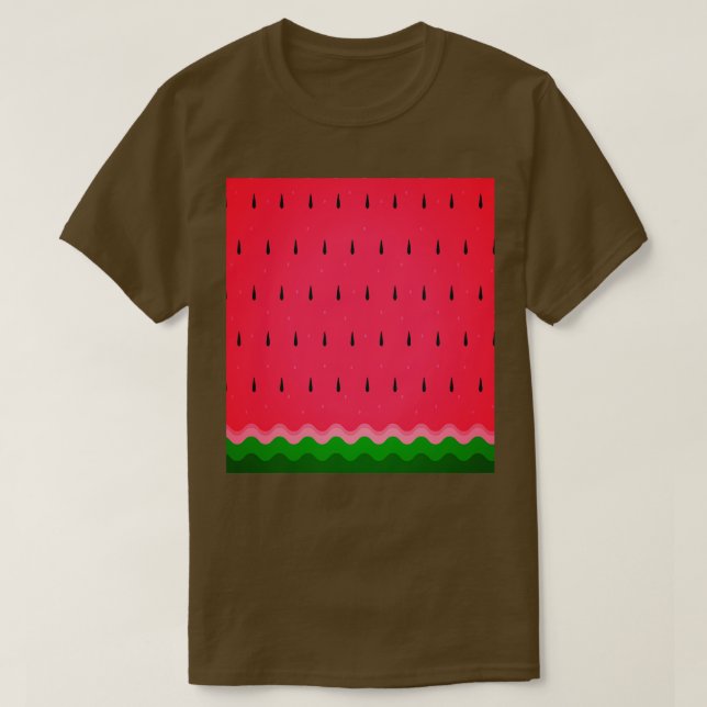 Watermelon Pattern Summer Fruit Food T-Shirt (Design Front)