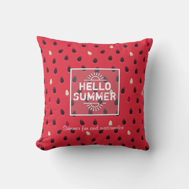 Watermelon Pattern, Summer Time | Personalised Cushion (Front)