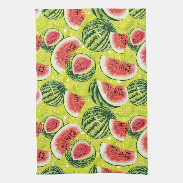Watermelon Pattern Tea Towel (Vertical)