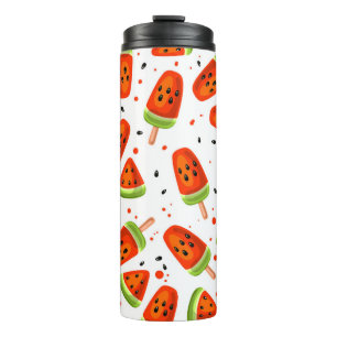 Watermelon pattern thermal tumbler
