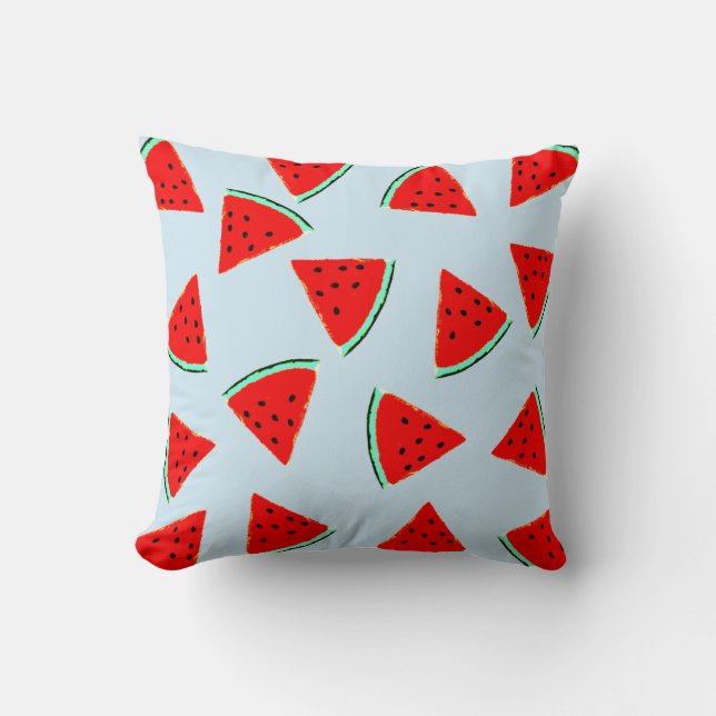 Watermelon Pattern Triangles Cushion (Front)