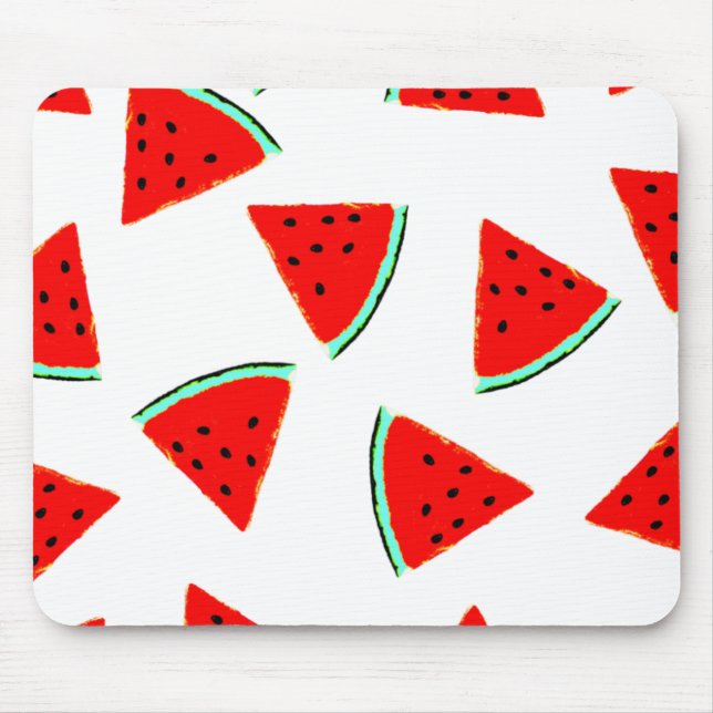 Watermelon Pattern Triangles Mouse Pad (Front)
