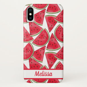 Watermelon pattern with custom name Case-Mate iPhone case