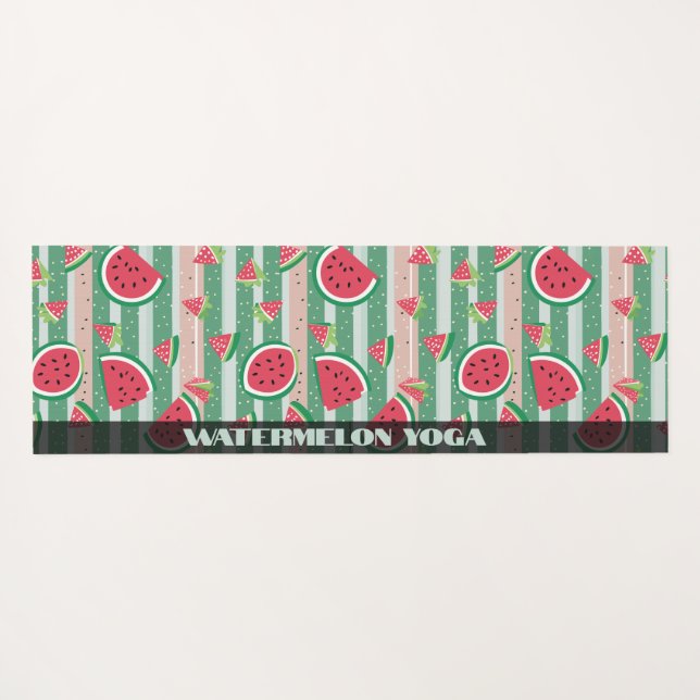 Watermelon Pattern Yoga Mat (Back (Horizontal))