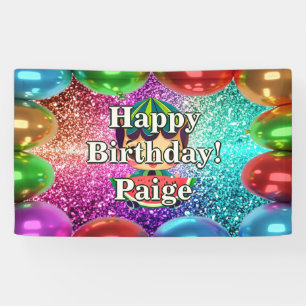 Watermelon Personalised character birthday banner